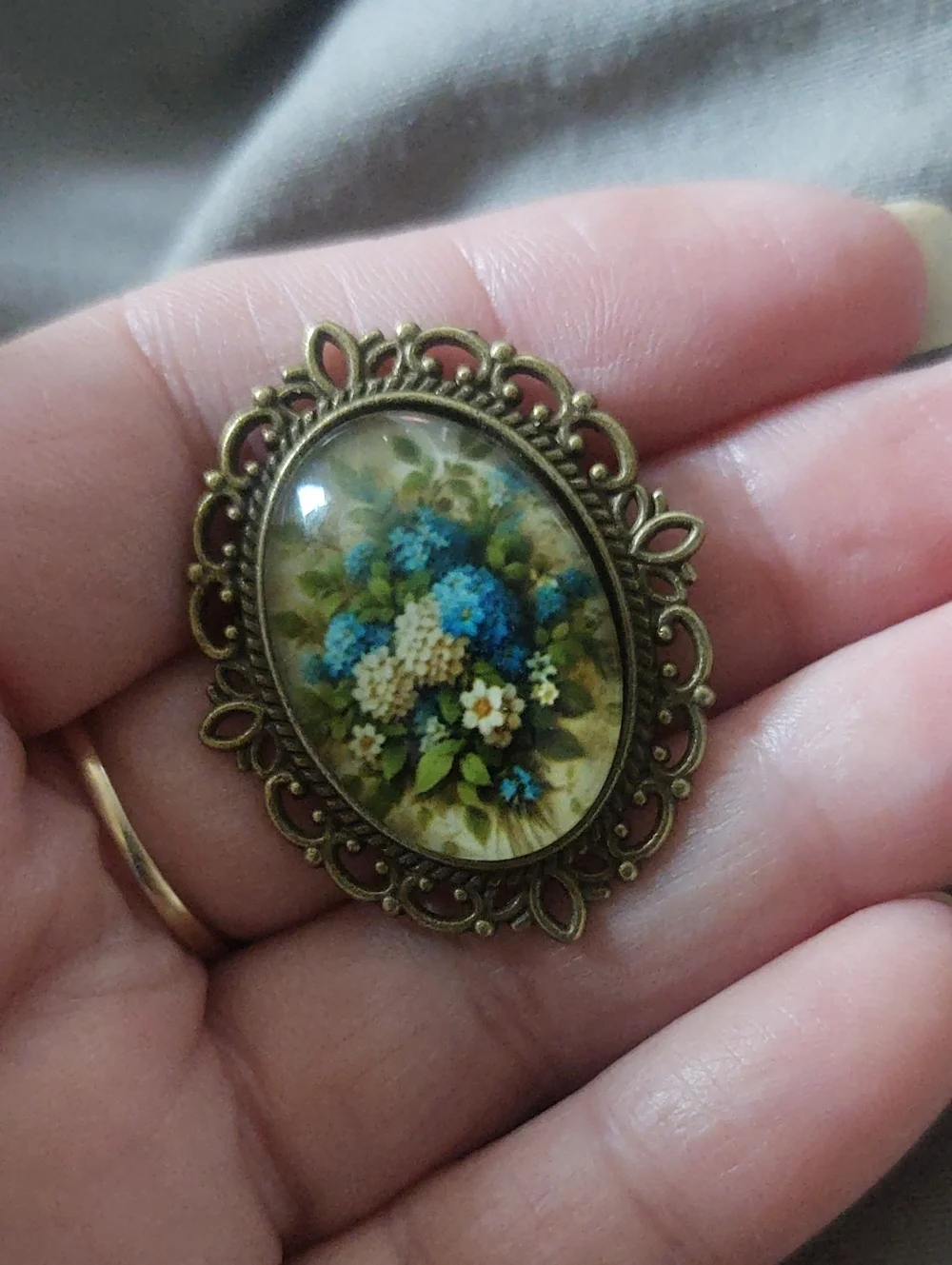Hydrangea Portrait Brooch